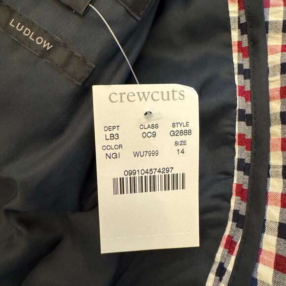 J. Crew Crewcuts Ludlow Two Button Gingham Plaid Blazer 14 NWT - Picture 5 of 10